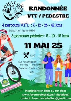 affiche rando VTT et pedestre echallon