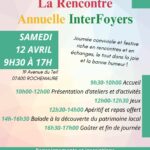affiche rencontre interfoyers 12 avril 2025 à Rochemaure (Ardèche)