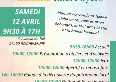 Retour sur la rencontre interfoyers le 12 avril 25 à Rochemaure