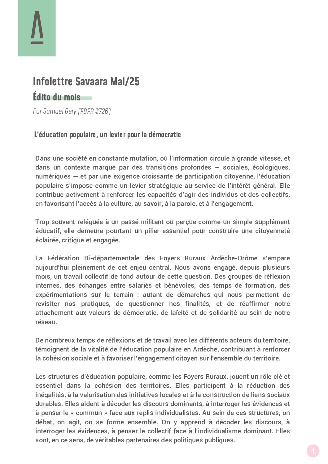L’Education Populaire, un levier pour la démocratie
