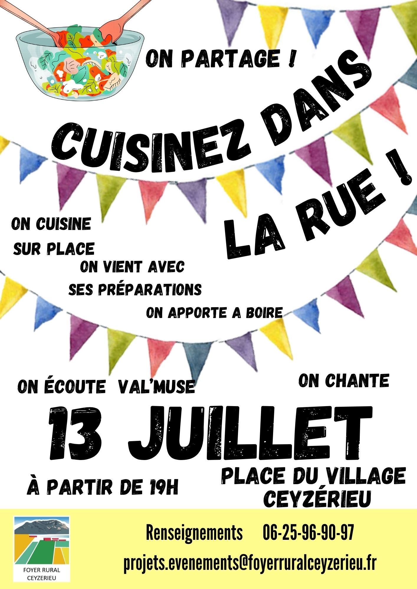 Affiche cuisinez dans la rue