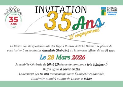 Assemblée Générale & 35 ans de la Fédération