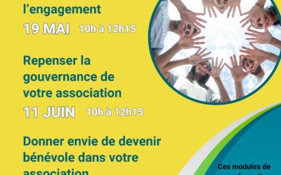 Planning Formations en VISIO autour du bénévolat de MAI à JUILLET
