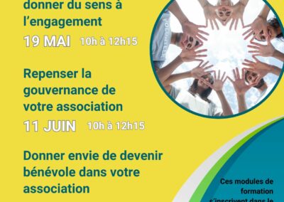 Planning Formations en VISIO autour du bénévolat de MAI à JUILLET